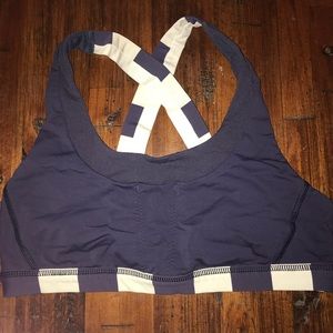 Lululemon Purple with Stripes Sports Bra Sz 10